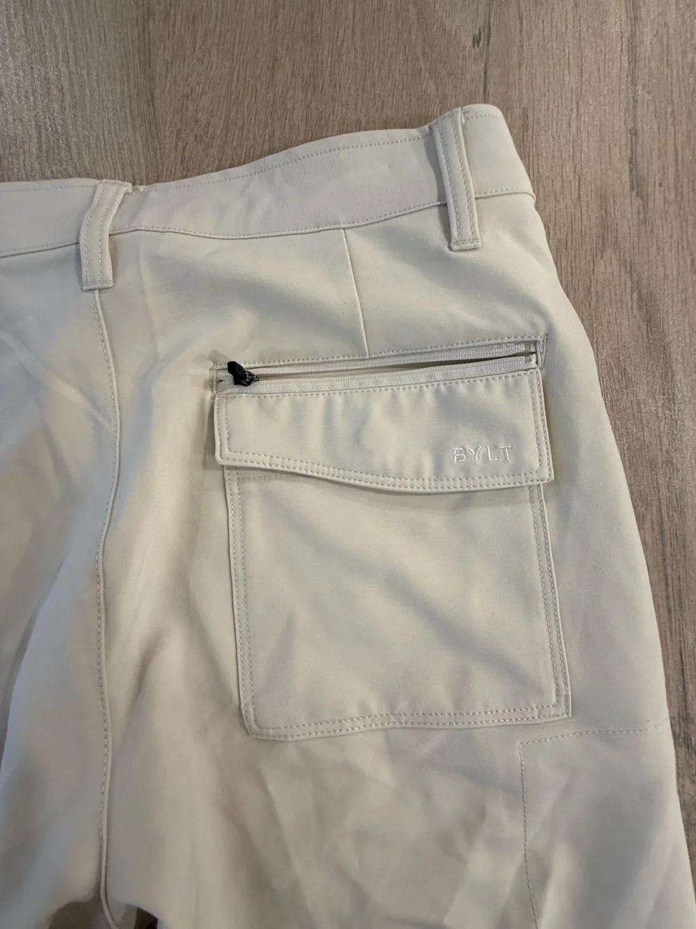BYLT Premium Basics Kinetic Khaki Tan Short Performance Golf Minimalist S